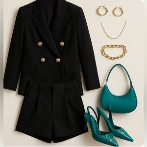 NWOT Commense High Waisted Trouser Shorts